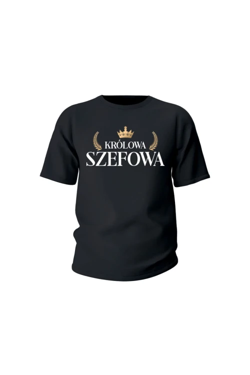 Koszulka dziecięca Królowa Szefowa - czarna