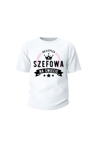 Koszulka dziecięca Najlepsza Szefowa na świecie - biała
