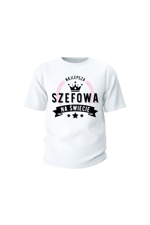 Koszulka dziecięca Najlepsza Szefowa na świecie - biała