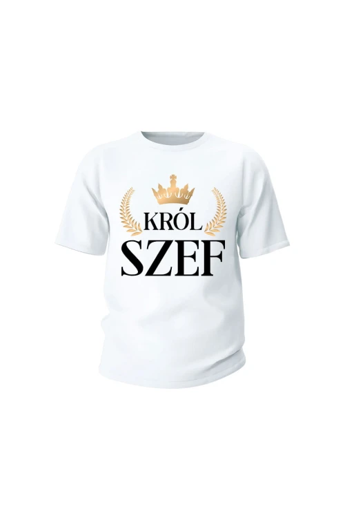 Koszulka dziecięca Król szef - biała