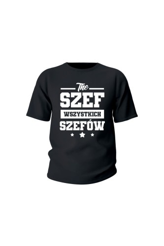 Koszulka dziecięca The szef wszystkich szefów - czarna