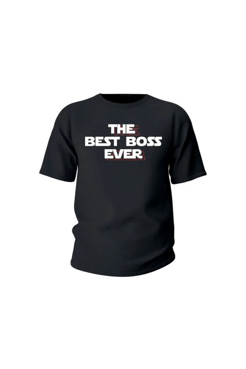 Koszulka dziecięca The best boss ever - czarna