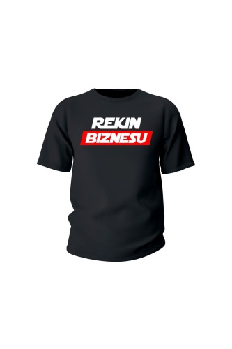 Koszulka dziecięca Rekin biznesu - czarna