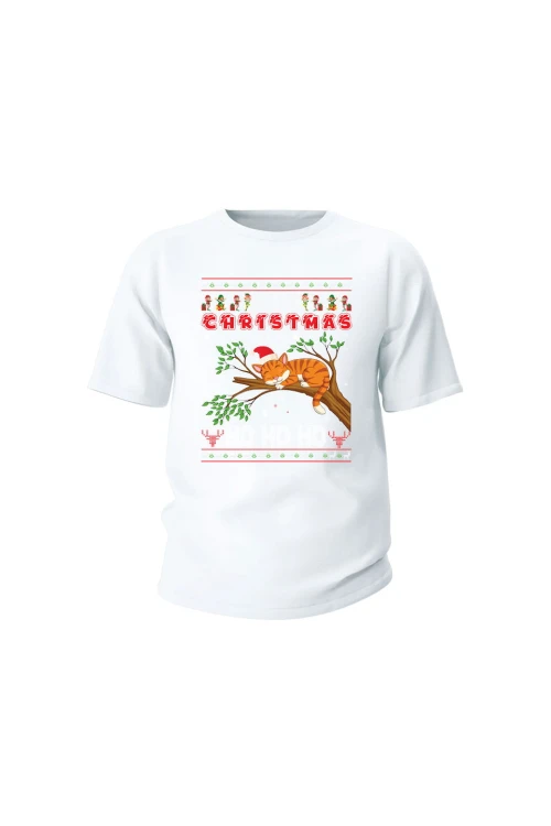 Koszulka dziecięca Lazy christmas ho ho ho - biała