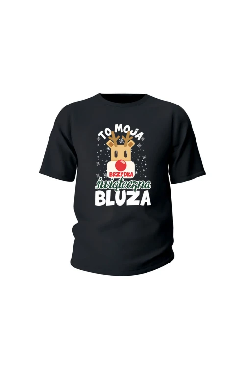 Koszulka dziecięca To moja brzydka świąteczna bluza - czarna