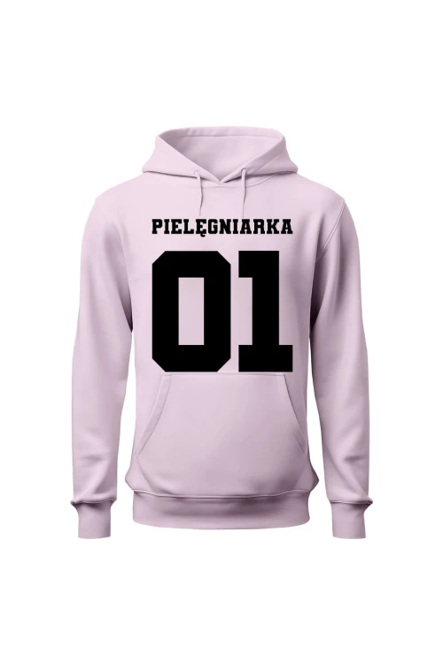Bluza damska z kapturem Pielęgniarka 01 - różowa