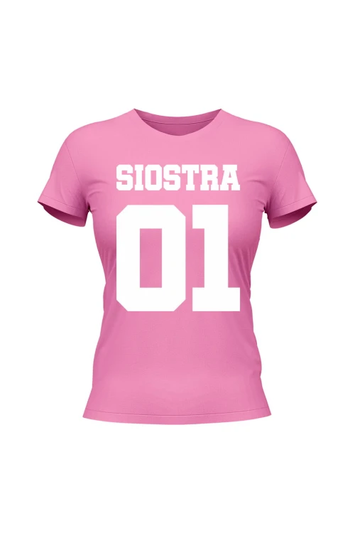 Koszulka damska Siostra 01 - różowa