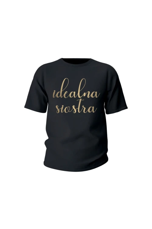 Koszulka dziecięca Idealna siostra - czarna