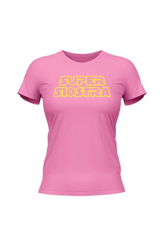 Koszulka damska Super siostra - różowa