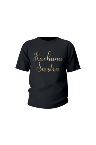 Koszulka dziecięca Kochana siostra - czarna