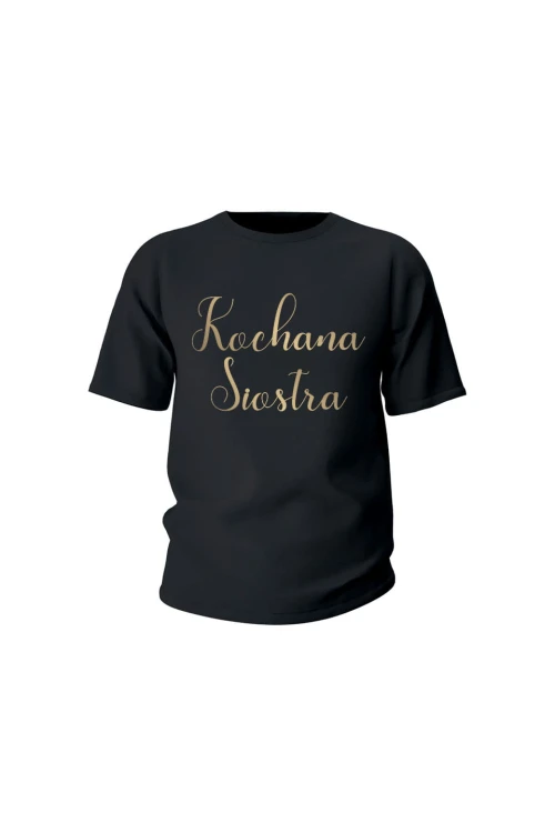 Koszulka dziecięca Kochana siostra - czarna