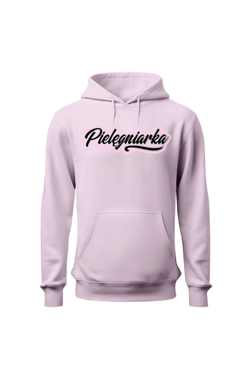 Bluza damska z kapturem Pielęgniarka - różowa
