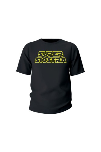 Koszulka dziecięca Super siostra - czarna