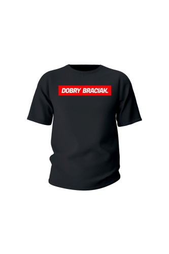 Koszulka dziecięca Dobry braciak - czarna