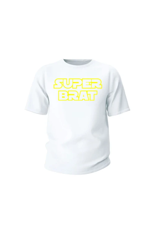 Koszulka dziecięca Super brat - biała