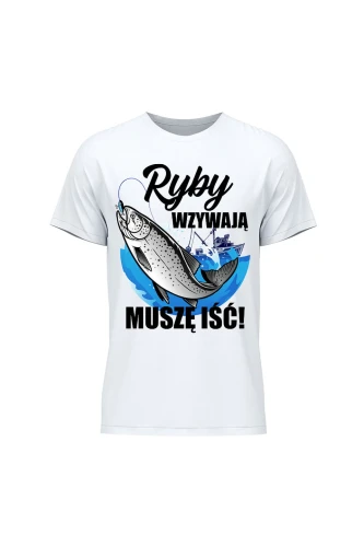 Koszulka męska Ryby wzywają muszę iść
