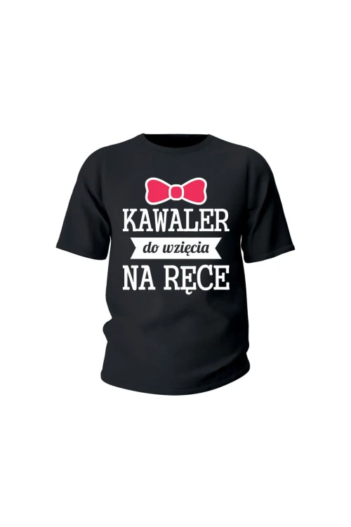 Koszulka dziecięca Kawaler do wzięcia na ręce - czarna