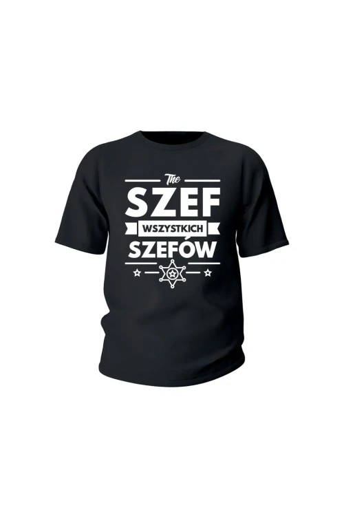 Koszulka dziecięca Szef wszystkich szefów - czarna