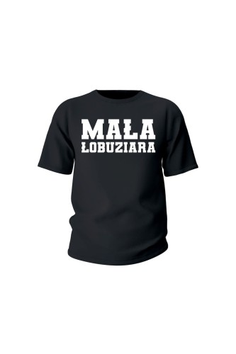 Koszulka dziecięca Mała łobuziara - czarna