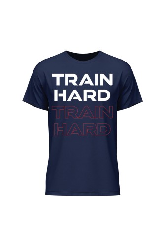 Koszulka męska Train Hard - granatowa