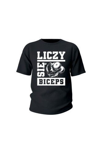 Koszulka dziecięca Liczy się biceps - czarna