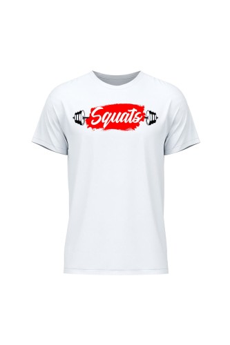 Koszulka męska Squats - biała
