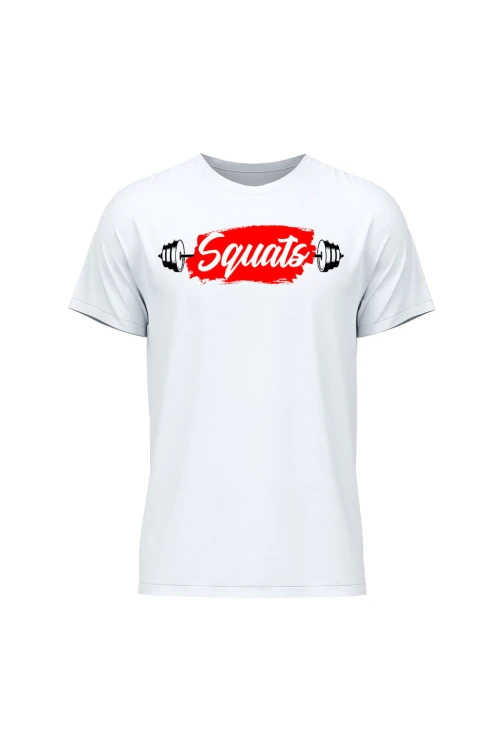 Koszulka męska Squats - biała
