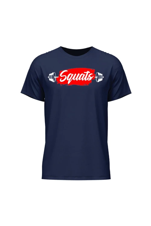 Koszulka męska Squats - granatowa