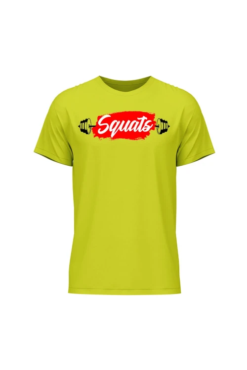Koszulka męska Squats - limonka
