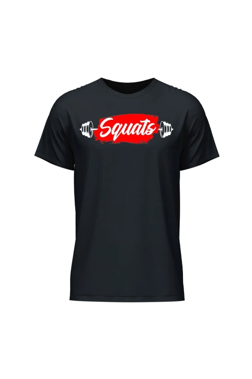 Koszulka męska Squats - czarna