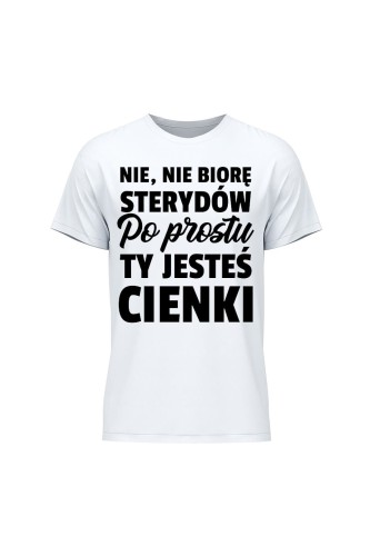Koszulka męska Nie nie biorę - biała