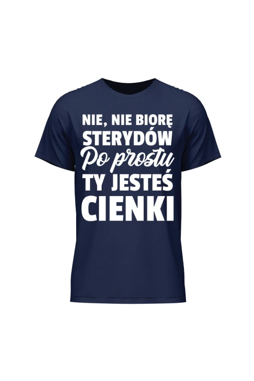 Koszulka męska Nie nie biorę - granatowa