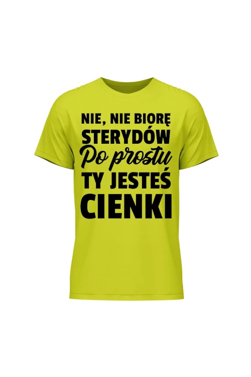 Koszulka męska Nie nie biorę - limonka