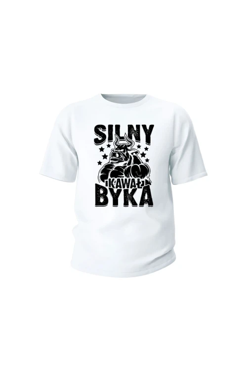 Koszulka dziecięca Silny Kawał Byka - biała