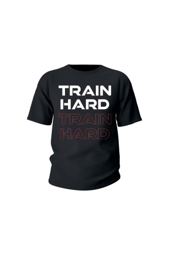 Koszulka dziecięca Train Hard - czarna