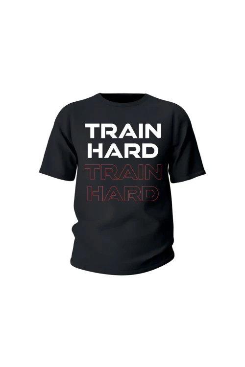 Koszulka dziecięca Train Hard - czarna