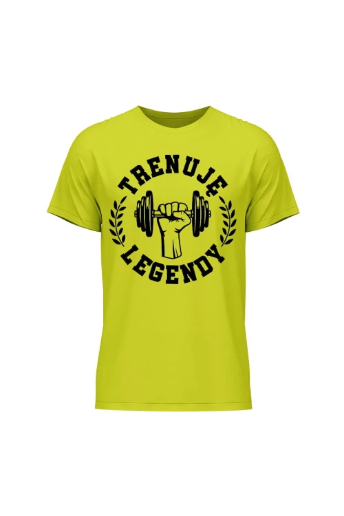 Koszulka męska Trenuję legendy - limonka