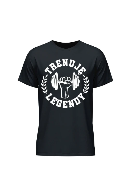 Koszulka męska Trenuję legendy - czarna