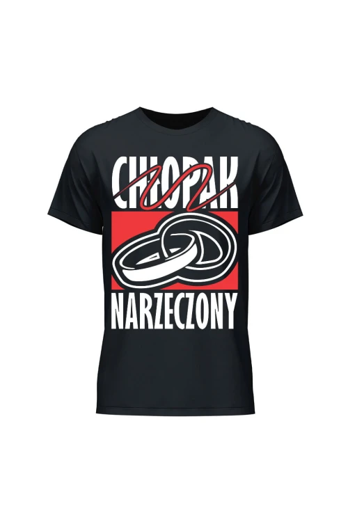 Koszulka męska Chłopak Narzeczony - czarna
