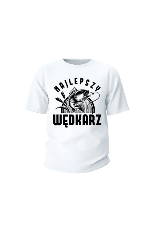Koszulka dziecięca Najlepszy wędkarz - biała