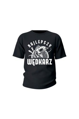 Koszulka dziecięca Najlepszy wędkarz - czarna