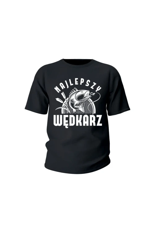 Koszulka dziecięca Najlepszy wędkarz - czarna