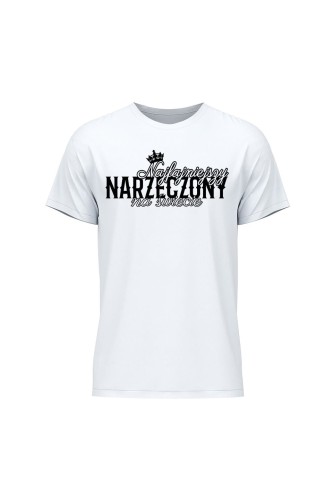 Koszulka męska Najfajniejszy narzeczony na śweicie - biała