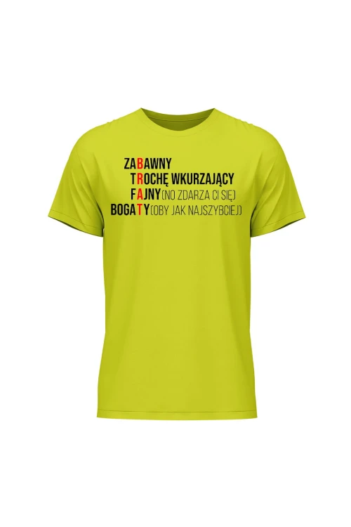 Koszulka męska Brat cechy krzyżówka - limonka