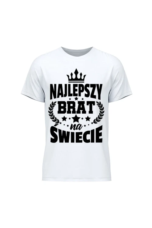 Koszulka męska Najlepszy brat na świecie - biała