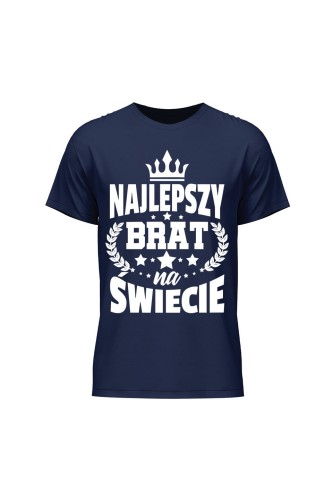 Koszulka męska Najlepszy brat na świecie - granatowa