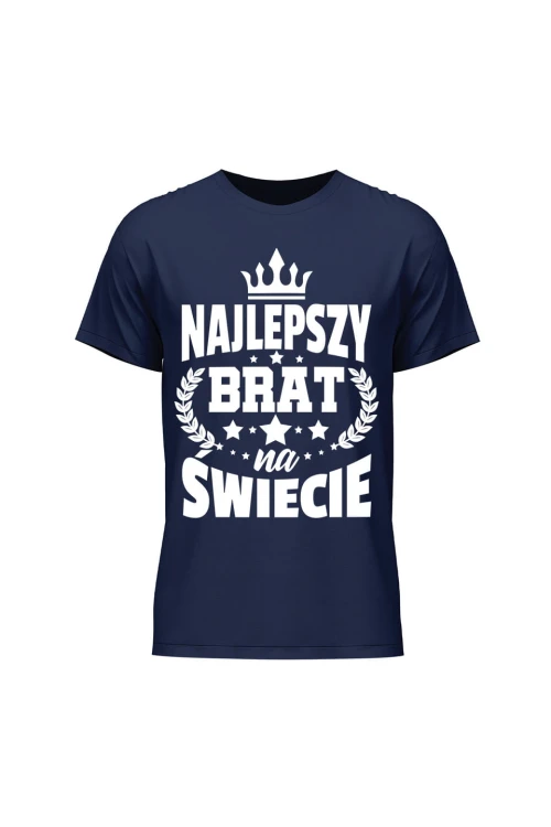 Koszulka męska Najlepszy brat na świecie - granatowa