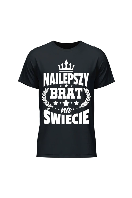 Koszulka męska Najlepszy brat na świecie - czarna
