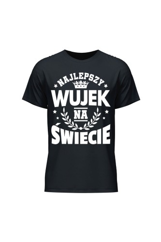 Koszulka męska Najlepszy wujek na świecie - czarna