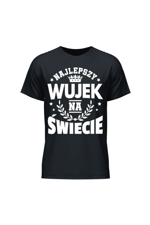 Koszulka męska Najlepszy wujek na świecie - czarna